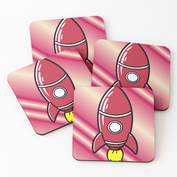 Artikelvorschau, Retro Rote Kawaii Cartoon Weltraumrakete Vintage Minimal entworfen und verkauft von AstronautMerch.