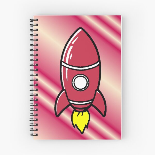 Item preview, Retro Red Kawaii Cartoon Space Rocket Vintage Minimal designed and sold by AstronautMerch.