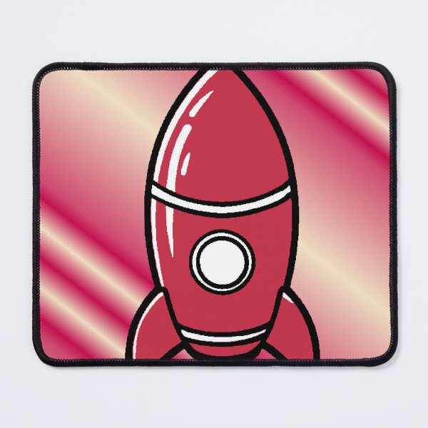 Item preview, Retro Red Kawaii Cartoon Space Rocket Vintage Minimal designed and sold by AstronautMerch.
