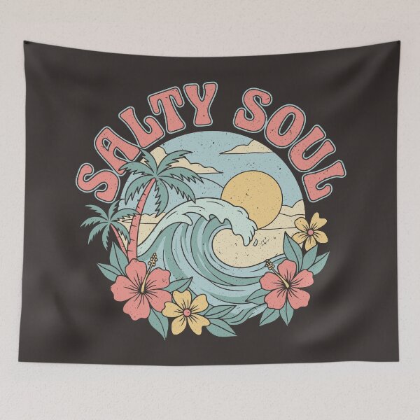 Item preview, Salty Soul Vintage Retro Summer Beach Vacation designed and sold by Y-Vibes.