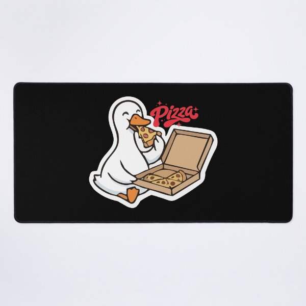 Item preview, Pizza Goose Funny Goose Eating Pizza Cute Food Lover Sticker designed and sold by Tiatooty.