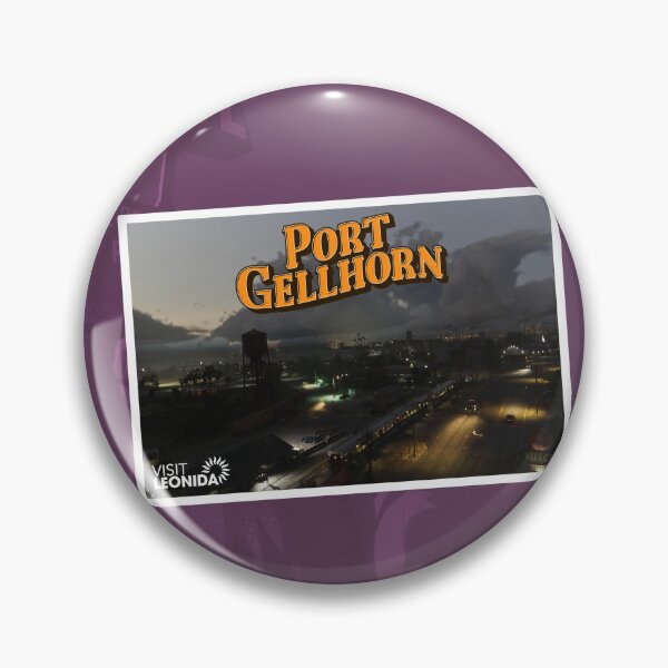 Item preview, Port Gellhorn Nighttime Coastal Urban Aesthetic Art designed and sold by 1001T-Shirt.