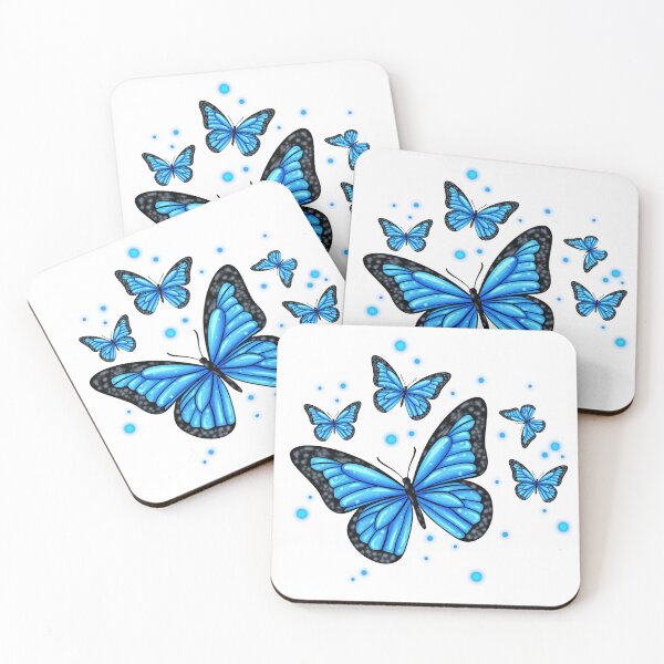Item preview, Blue Chrome Butterfly – Y2K Aesthetic Sticker designed and sold by tviyluv.