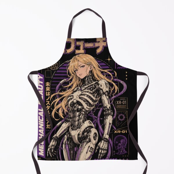 Item preview, Mechanical Beauty Android – Retro Futurism Cyborg Girl Design designed and sold by PunkVerseStudio.