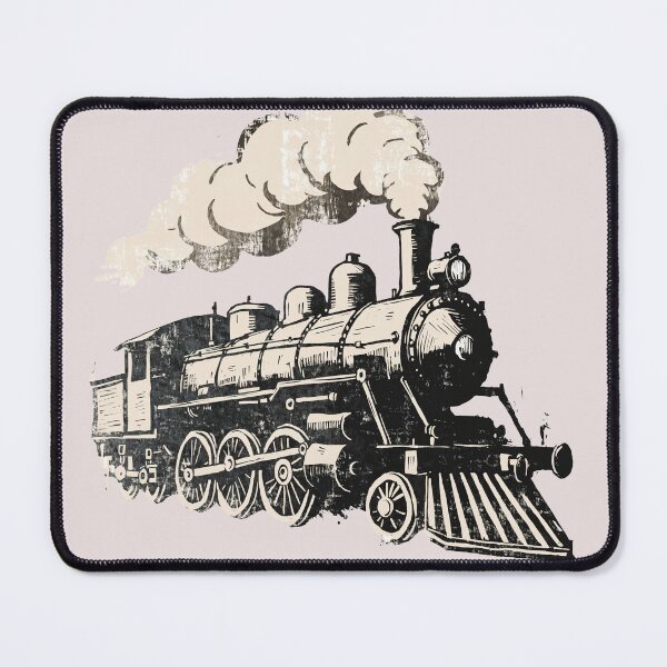 Item preview, Vintage Steam Locomotive Illustration designed and sold by GogaVibeRe.