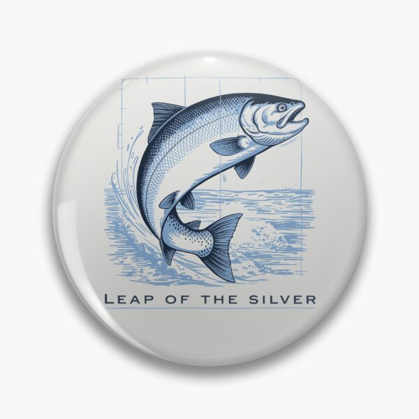 Item preview, Coho Salmon Leaping Blueprint designed and sold by JebliDesign.