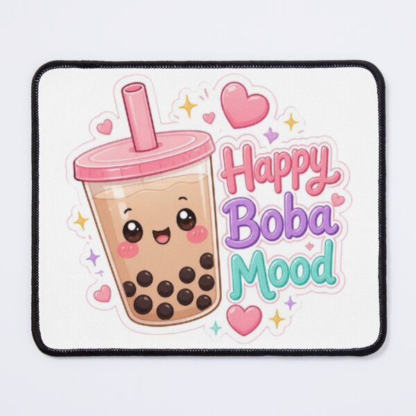 Item preview,  Happy Boba Mood – Cute Kawaii Bubble Tea Sticker designed and sold by Stylestickers55.