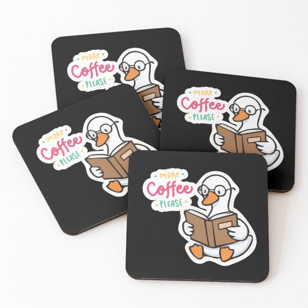 Item preview, More Coffee Please Goose With Glasses Funny Coffee Lover Sticker designed and sold by Tiatooty.