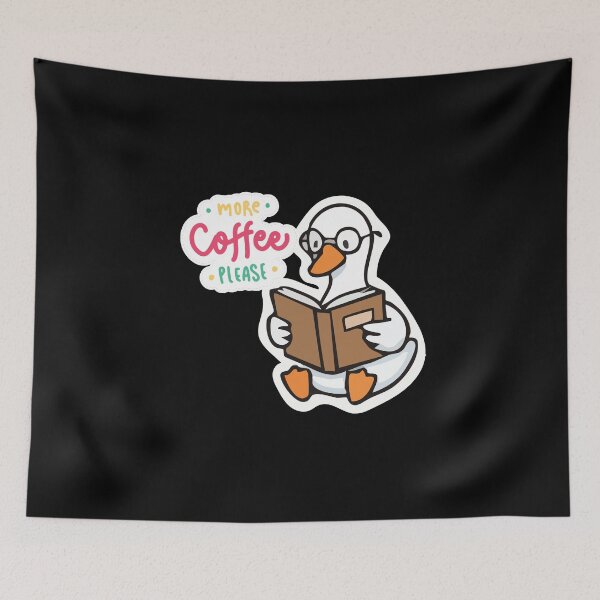 Item preview, More Coffee Please Goose With Glasses Funny Coffee Lover Sticker designed and sold by Tiatooty.