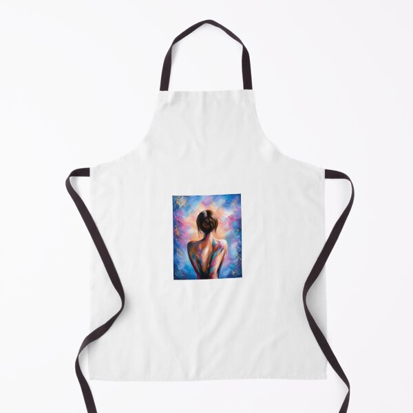 Item preview, Colorful Soul | Abstract Feminine Silhouette in Blue & Gold designed and sold by ABelgianChocolatierPaints.