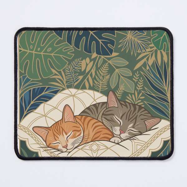 Item preview, Botanical Cat in Bed Art designed and sold by PrintivoraHub.
