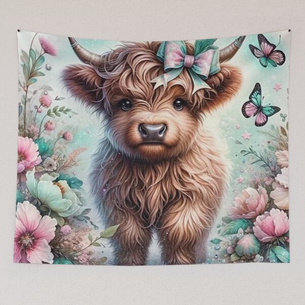 Item preview, Baby highland Cow designed and sold by INKRebelGraphic.