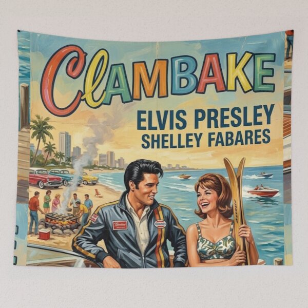Item preview, Fun in the Sun: A Musical Beach Party – Clambake Fine Art Print designed and sold by Art's Diner.