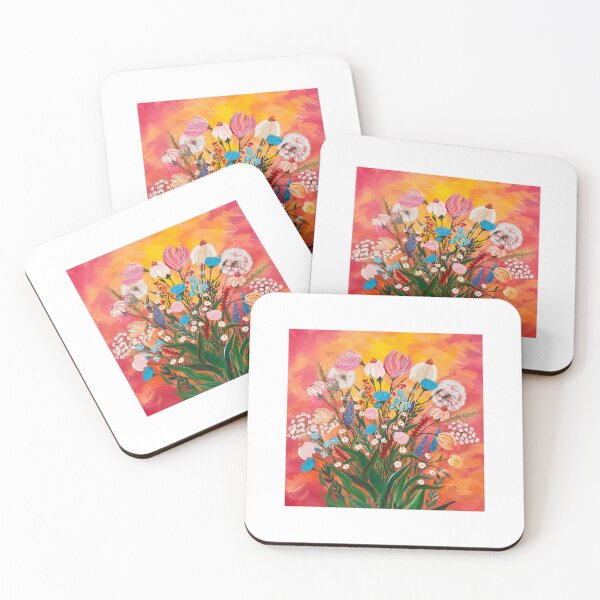 Item preview, Wildflower Sunset Bouquet | Colorful Floral Painting designed and sold by ABelgianChocolatierPaints.