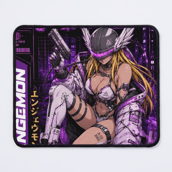 Item preview, Cyber Angel 2099 – Neon Cyberpunk Anime Girl Design designed and sold by PunkVerseStudio.