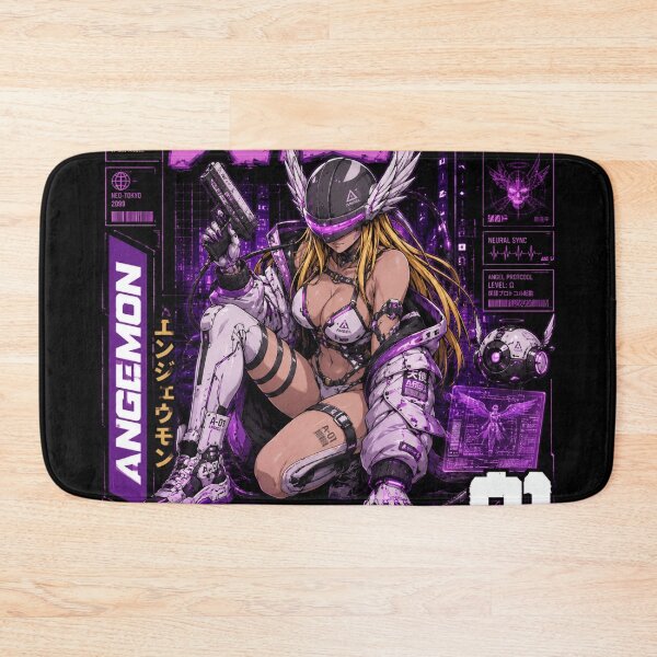 Item preview, Cyber Angel 2099 – Neon Cyberpunk Anime Girl Design designed and sold by PunkVerseStudio.