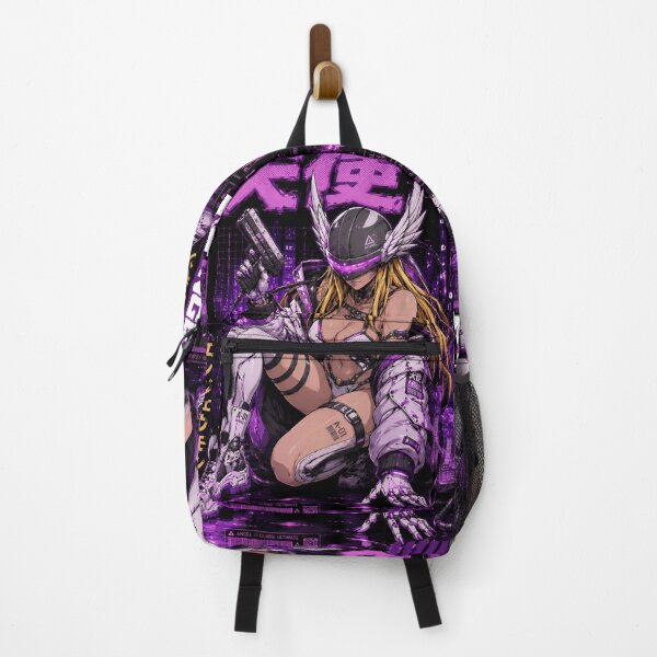 Item preview, Cyber Angel 2099 – Neon Cyberpunk Anime Girl Design designed and sold by PunkVerseStudio.