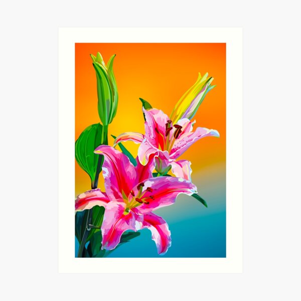 Tropical Floral Fantasy Art Print
