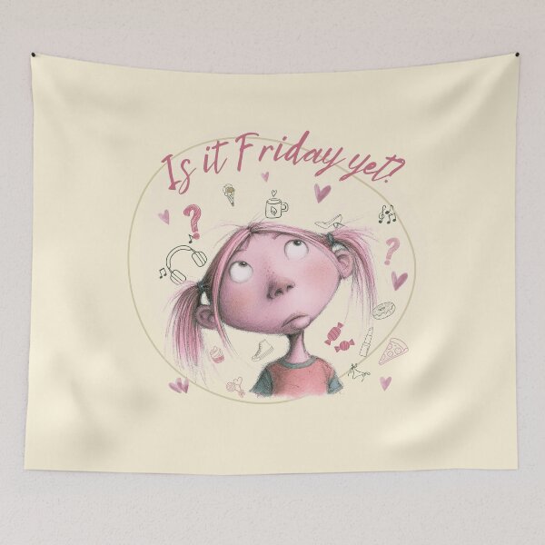 Item preview,  Cute School Humor for Students and Teens Is It Friday Yet? designed and sold by illeN-Art-World.