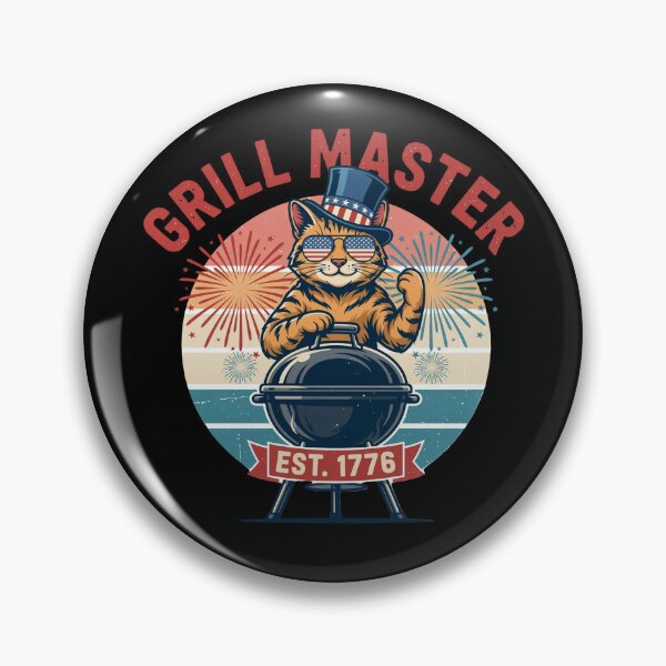 Item preview, BBQ King Patriotic Cat designed and sold by WikaKowalczyk.