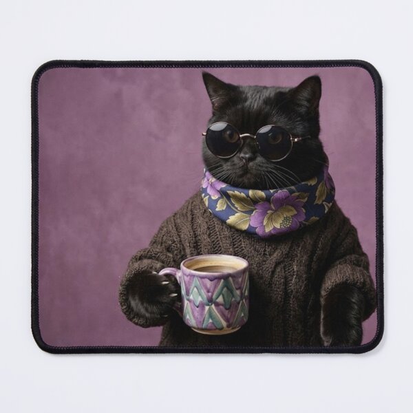 Item preview, Coffee & Couture Cat The Stylish British Shorthair Morning Brew, Feline Style designed and sold by Marketflowcreation .