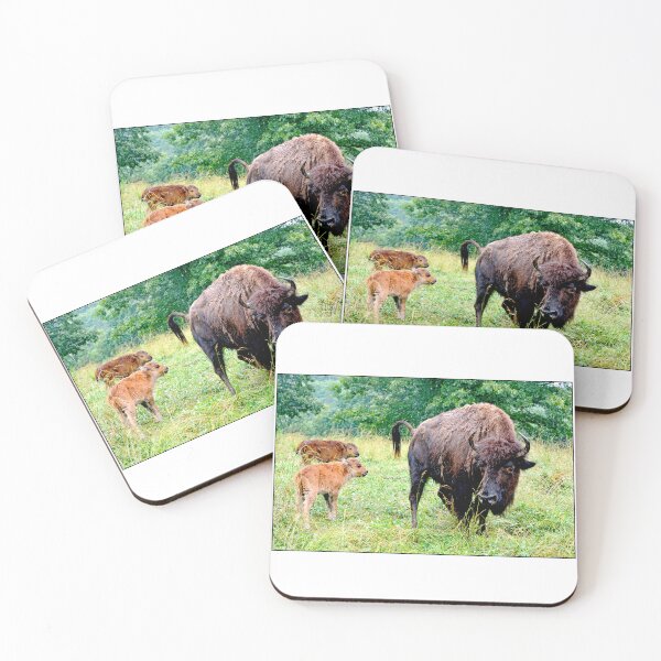 Item preview, Female American Bison with Two Calves designed and sold by AMacGPhilly.
