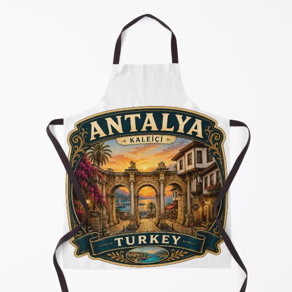 Item preview, Antalya Kaleici Vintage Travel Badge | Hadrian's Gate Turkey Souvenir Sticker designed and sold by DreamPaw Studio.