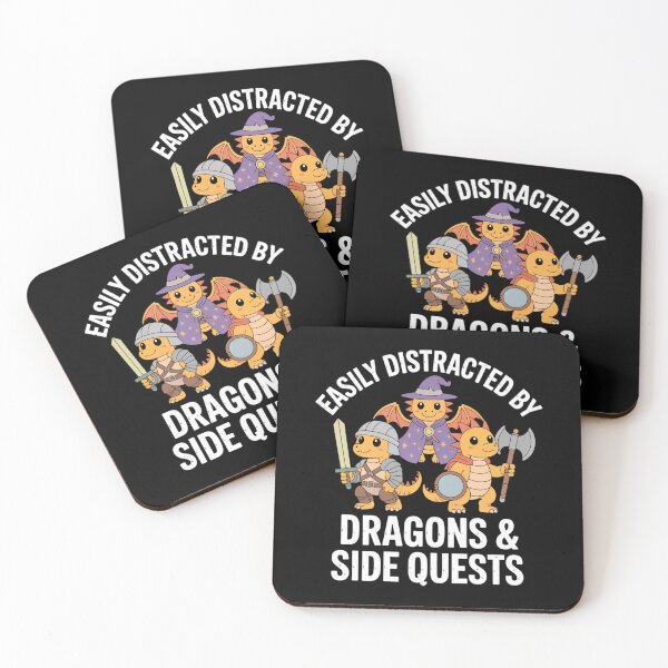 Item preview, Easily Distracted By Dragons and Side Quests designed and sold by Lichtisign.