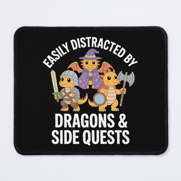 Item preview, Easily Distracted By Dragons and Side Quests designed and sold by Lichtisign.