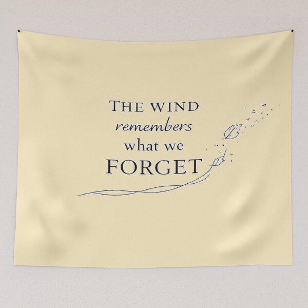 Item preview, The Wind Remembers What We Forget Poetic Quote Art designed and sold by QCena.