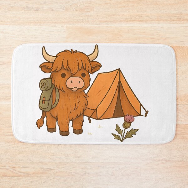 Item preview, Highland Cow Camper T-Shirt | Hairy Coo Camping Shirt | Scottish Camping Cow Tee designed and sold by EXATEES  ⭐⭐⭐⭐⭐.