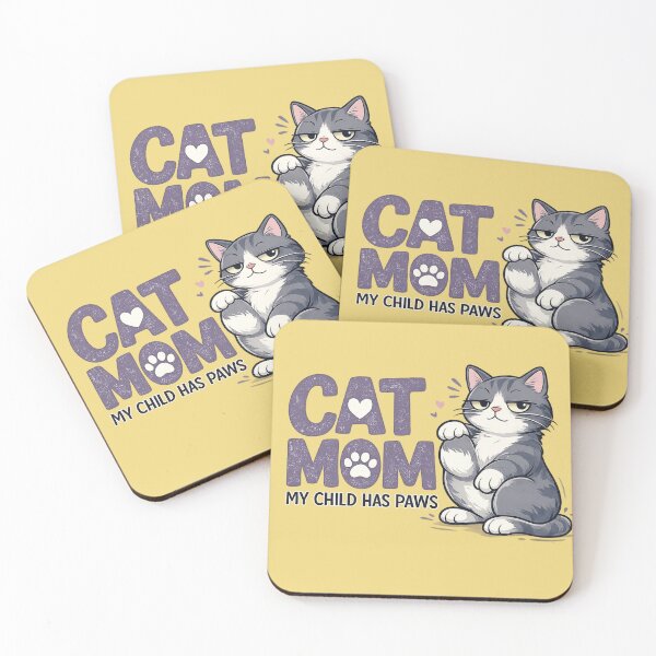 Item preview, Cat Mom My Child Has Paws Cute Cat Mom Gift Funny Cat Lover Design designed and sold by MimiSabu.