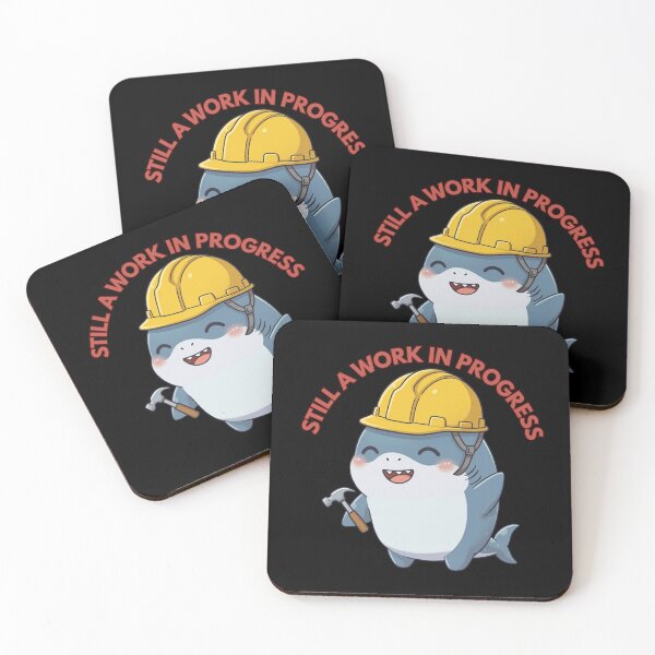 Item preview, Work In Progress Cute Shark Construction Worker designed and sold by Nature's Chibis.