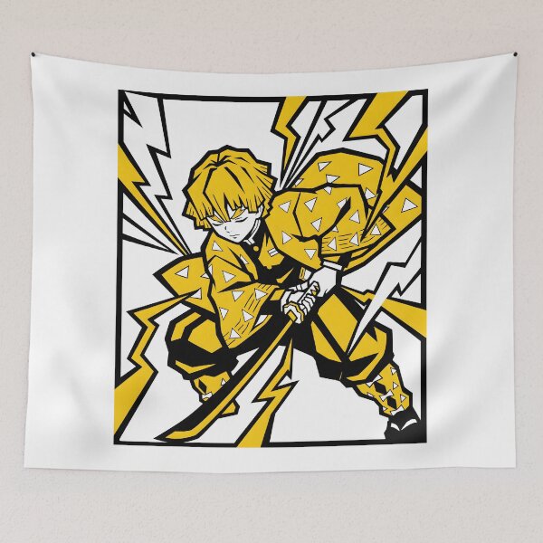 Item preview, Zenitsu Agatsuma Thunder Breathing Chibi Anime designed and sold by luffy2374.