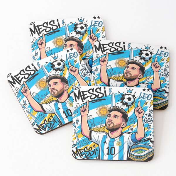 Item preview, The Soccer Goat Line Art Number 10 Football Champion Blue and White Legend Graphic The Golden Sun Champion designed and sold by Marketflowcreation.