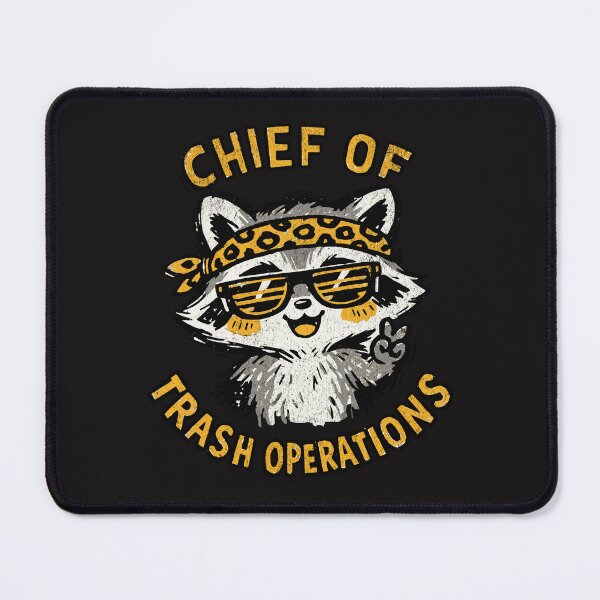 Item preview, Chief of Trash Operations Raccoon Mascot designed and sold by AwesomeBeyondLimits.