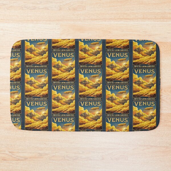 Item preview, Venus Cloud Cities Retro NASA Travel Poster Floating designed and sold by RetroRewind Studio.