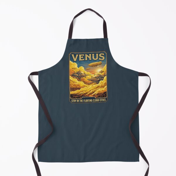 Item preview, Venus Cloud Cities Retro NASA Travel Poster Floating designed and sold by RetroRewind Studio.