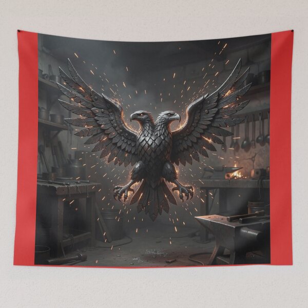 Item preview, Heavy Metal Texture Blacksmith Eagle Relic Wall Art designed and sold by TaBogroupsRed.