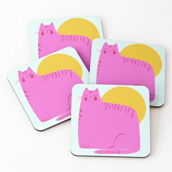 Item preview, Pink Cat and Sun designed and sold by Stephanie McRae.
