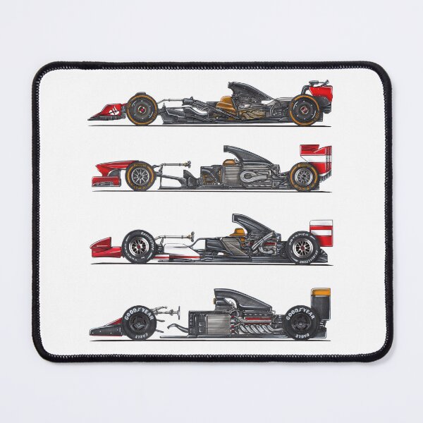 Item preview, Exclusive cutaway drawing collage legendary italian racing bolides red SF-23 V6 turbocharged hybrid engine, F138 Tipo 056 V8, F2004 Tipo 053 V10, Model 643 Tipo 037 V12 designed and sold by Cars23.