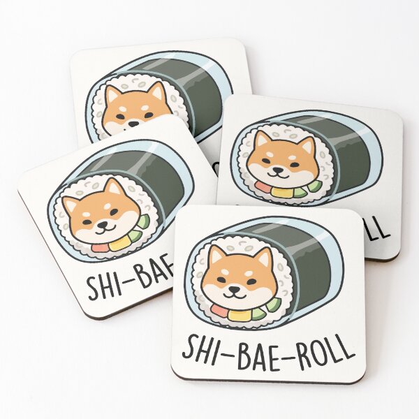 Item preview, Cute Shiba Inu Sushi Roll Kawaii Japanese Food designed and sold by Amir Faysal.