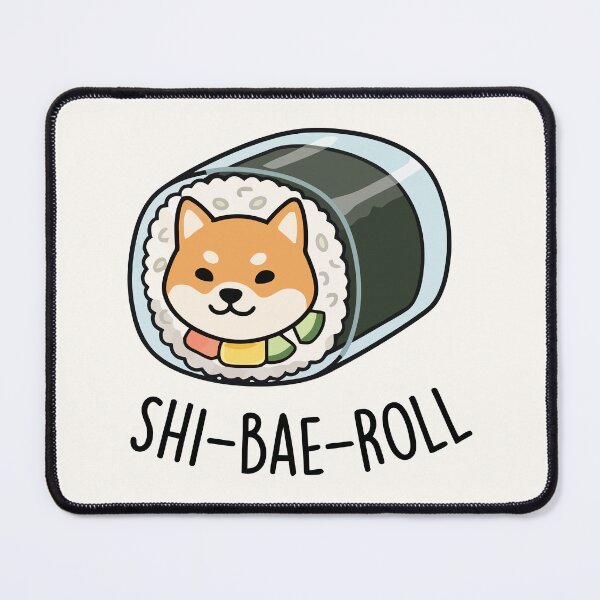 Item preview, Cute Shiba Inu Sushi Roll Kawaii Japanese Food designed and sold by Amir Faysal.