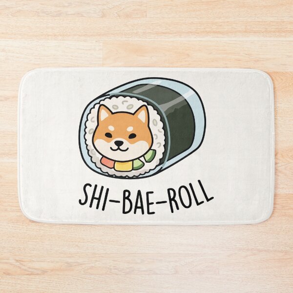 Item preview, Cute Shiba Inu Sushi Roll Kawaii Japanese Food designed and sold by Amir Faysal.