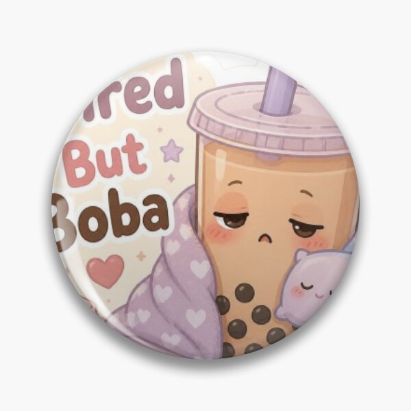 Item preview, Tired But Boba Cute Sticker designed and sold by Stylestickers55.