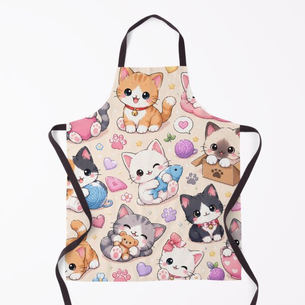 Item preview, Kawaii Cat Pattern Seamless Design designed and sold by Aramdesing.