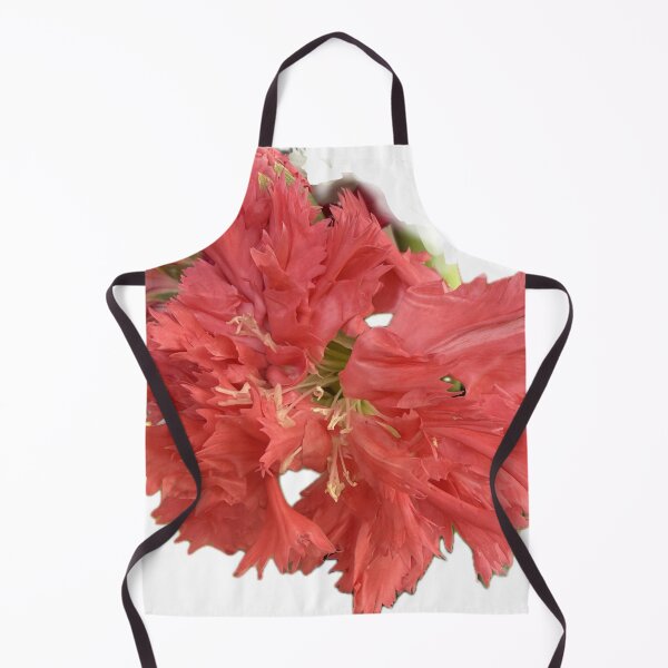 Item preview, Vivid Coral Pink Fringed Carnation Blossom Cutout designed and sold by BalkanBloom.
