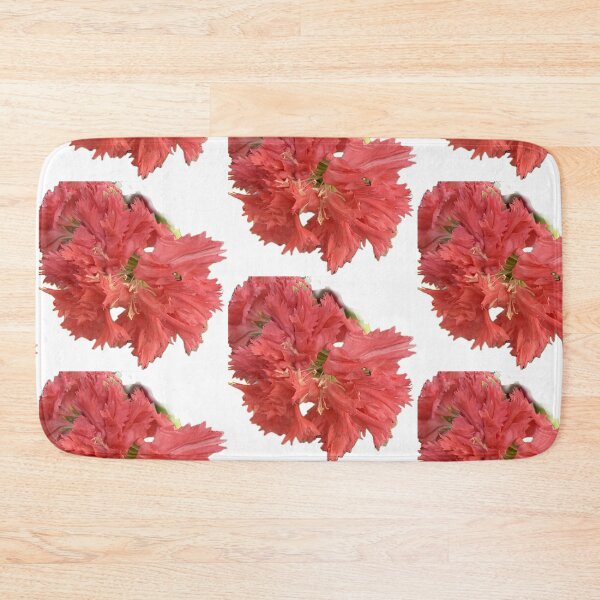 Item preview, Vivid Coral Pink Fringed Carnation Blossom Cutout designed and sold by BalkanBloom.