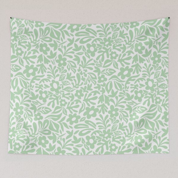 Item preview, Minimalist Core - White Soft Sage Green designed and sold by Fabricatemyart.