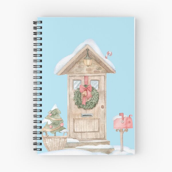 Item preview, Cozy Christmas Cottage Watercolor Illustration designed and sold by SashaZinch.
